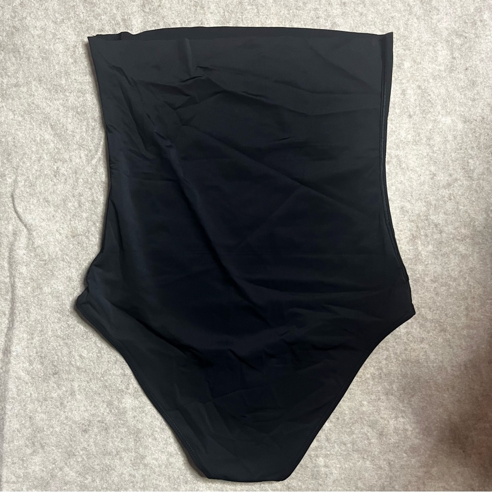 Aerie High Torso Waisted Full Coverage Bikini Bottom Medium Black Swimwear NWT - Picture 5 of 8